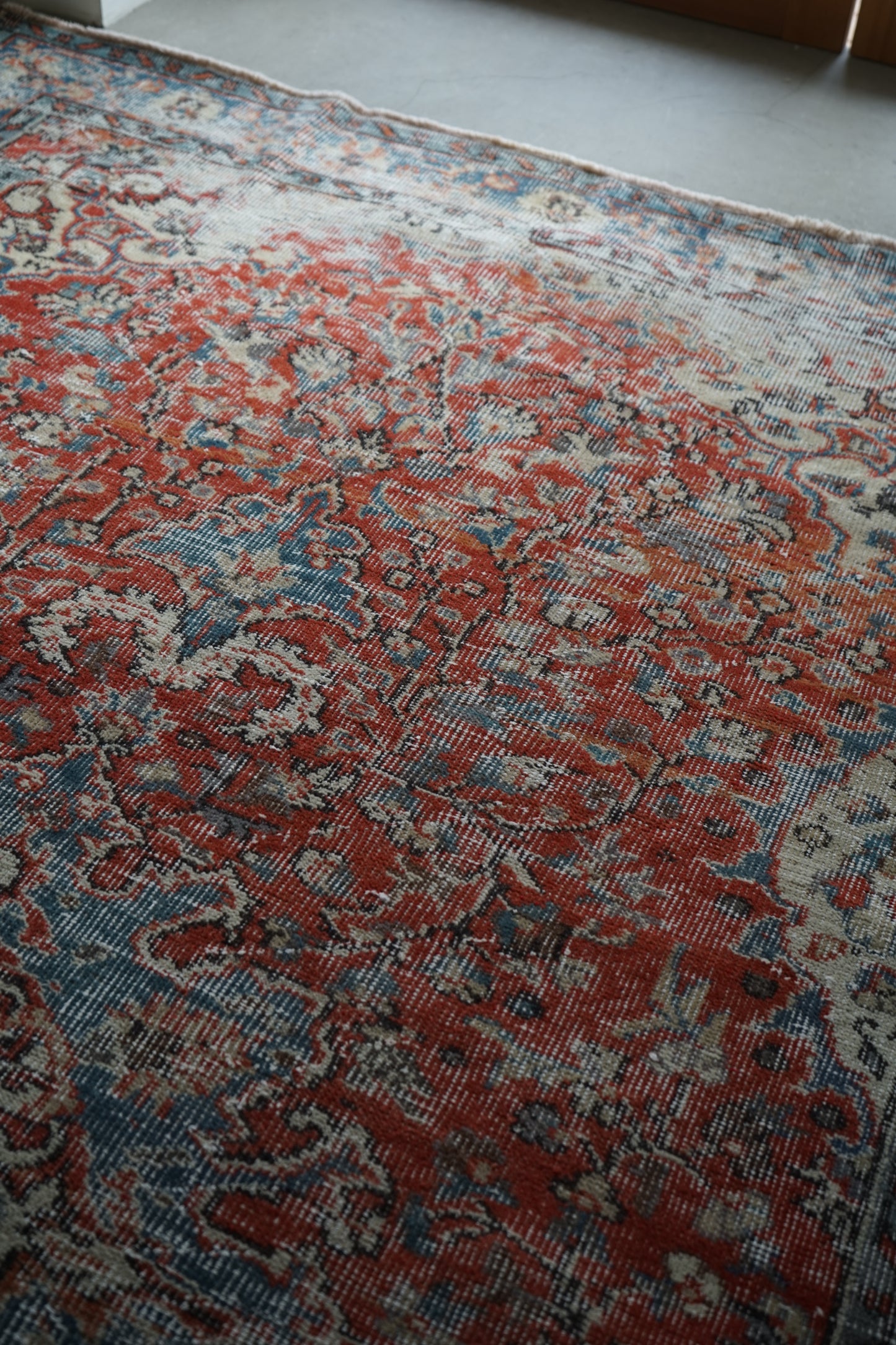 TURKEY OLD ISPARTA TURQUOISE RED 1970年代 261 × 155 cm No.TR25212