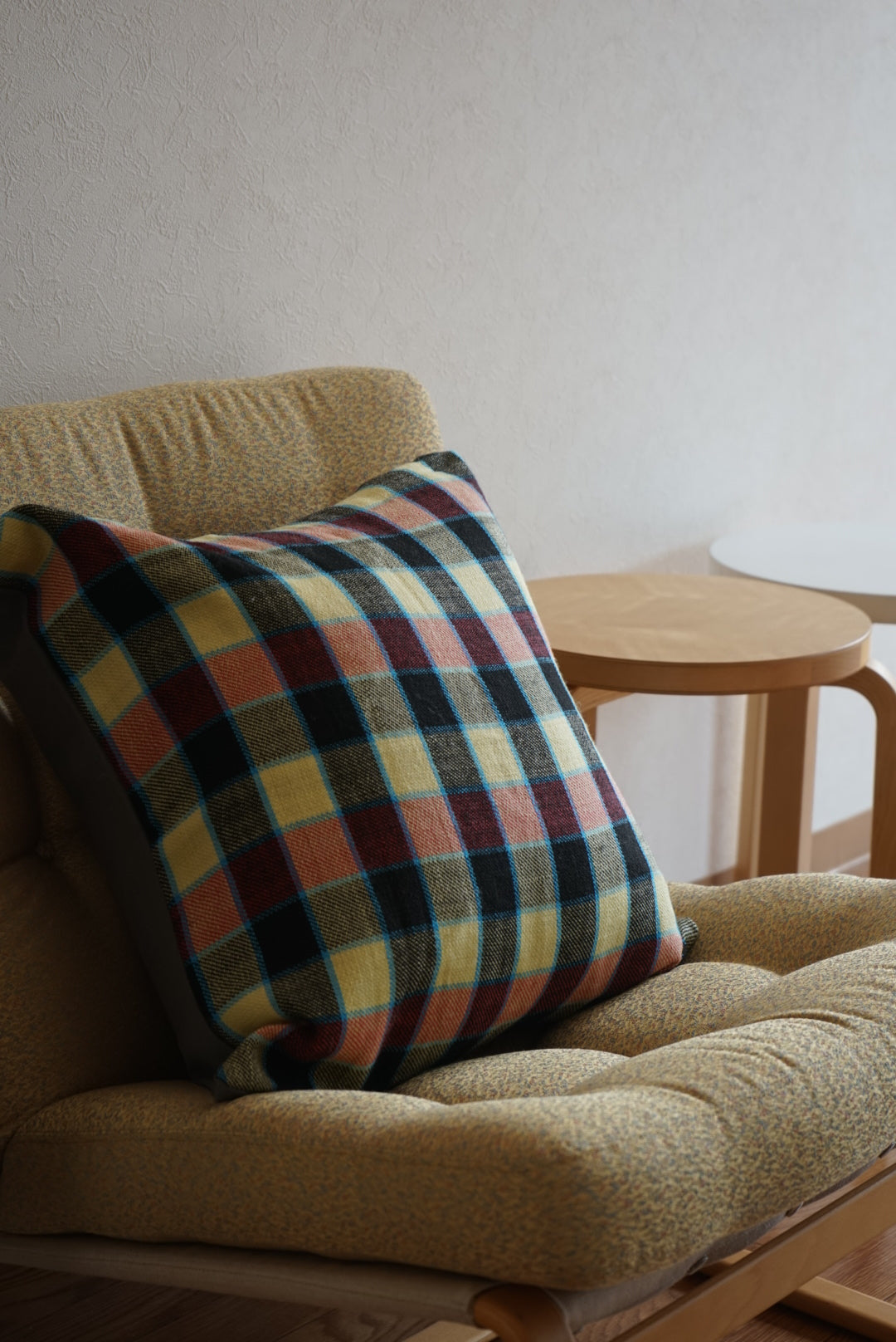Türkiye Old Cushion Cover Yellow Mix Cecker 50 × 50 cm No.TR25427