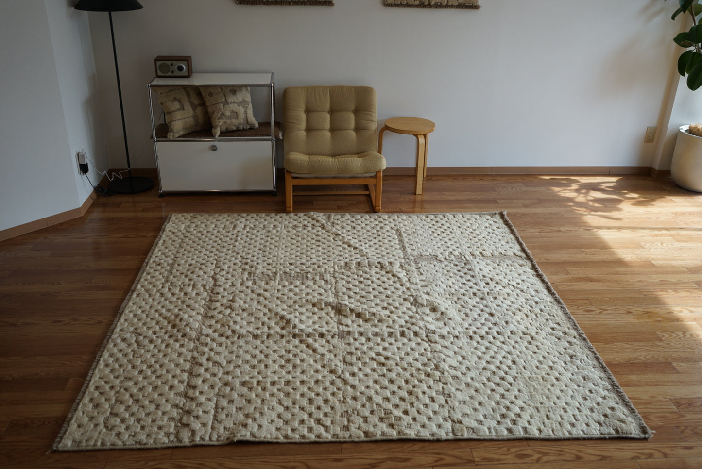店頭販売 ORIGINAL IRAN QASHQAI KILIM LIVING SIZE " LAND " 200 × 200 cm