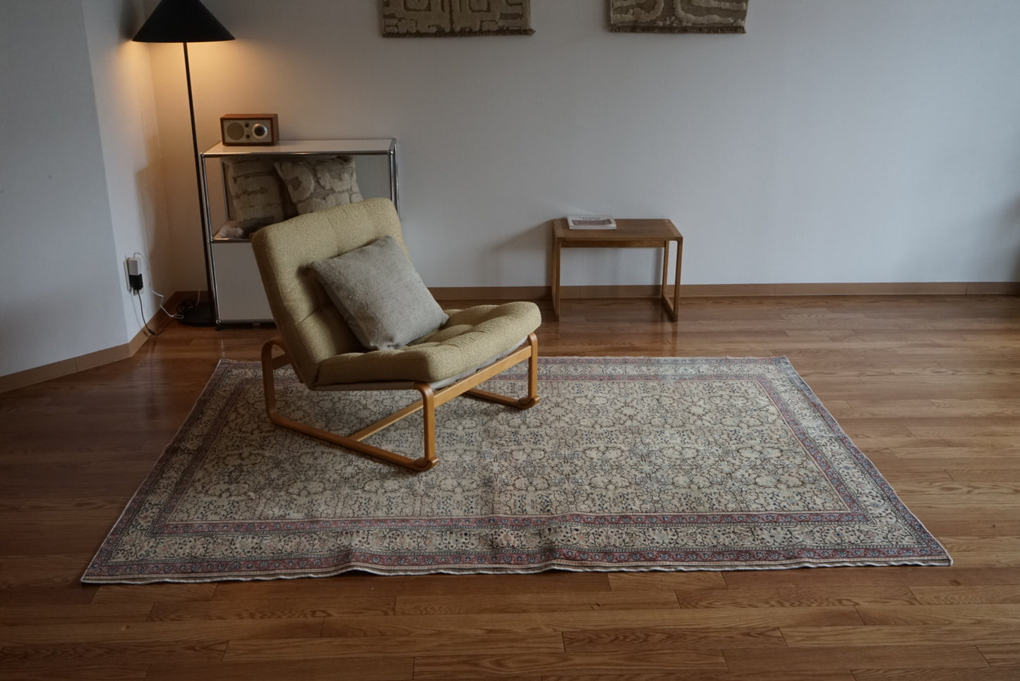 Türkiye Old Kayseri Beige , Rose 1960年代 218 × 150 cm No.TR25494 / 国内送料無料