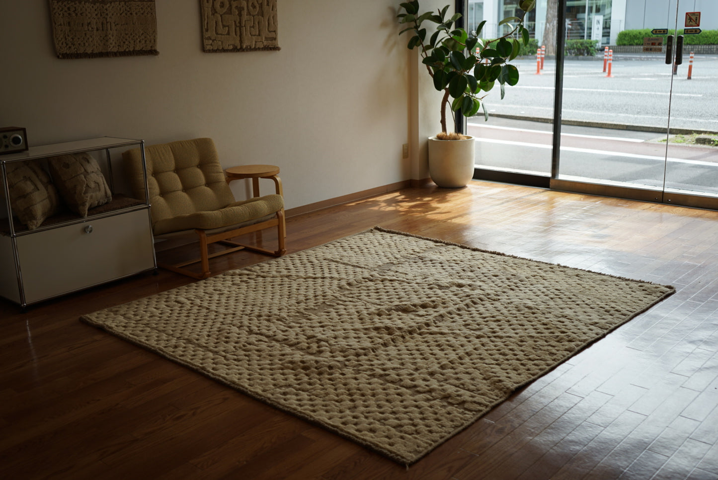 店頭販売 ORIGINAL IRAN QASHQAI KILIM LIVING SIZE " LAND " 200 × 200 cm
