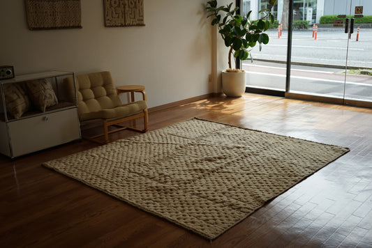 店頭販売 ORIGINAL IRAN QASHQAI KILIM LIVING SIZE " LAND " 200 × 200 cm