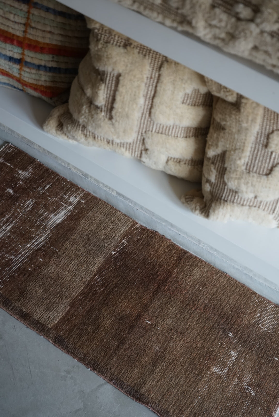 Türkiye Old Oushak Brown Runner size 1970年代 114 × 47 cm No.TR25250