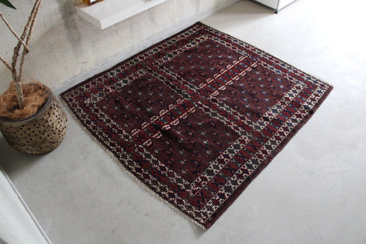 店頭販売 IRAN ANTIQUE TURKMEN YAMUT 1860 年代 131 × 121 cm