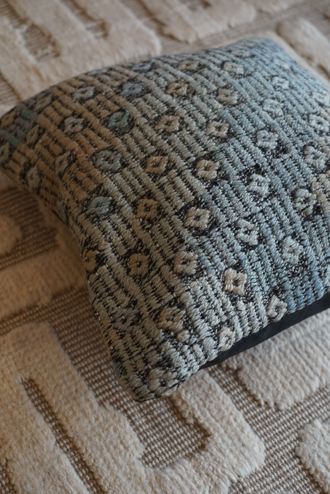 Türkiye Old Kilim Cushion Cover Green 40 × 40 cm No.TR25366