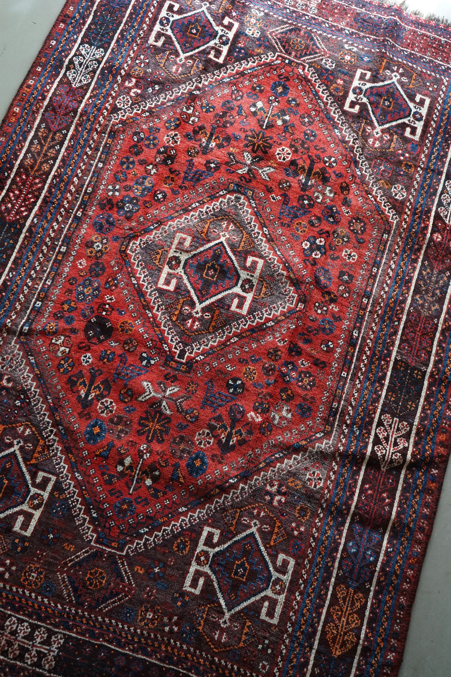 店頭販売 IRAN ANTIQUE SHIRAZ QASHQAI 1860年代 222 × 148 cm