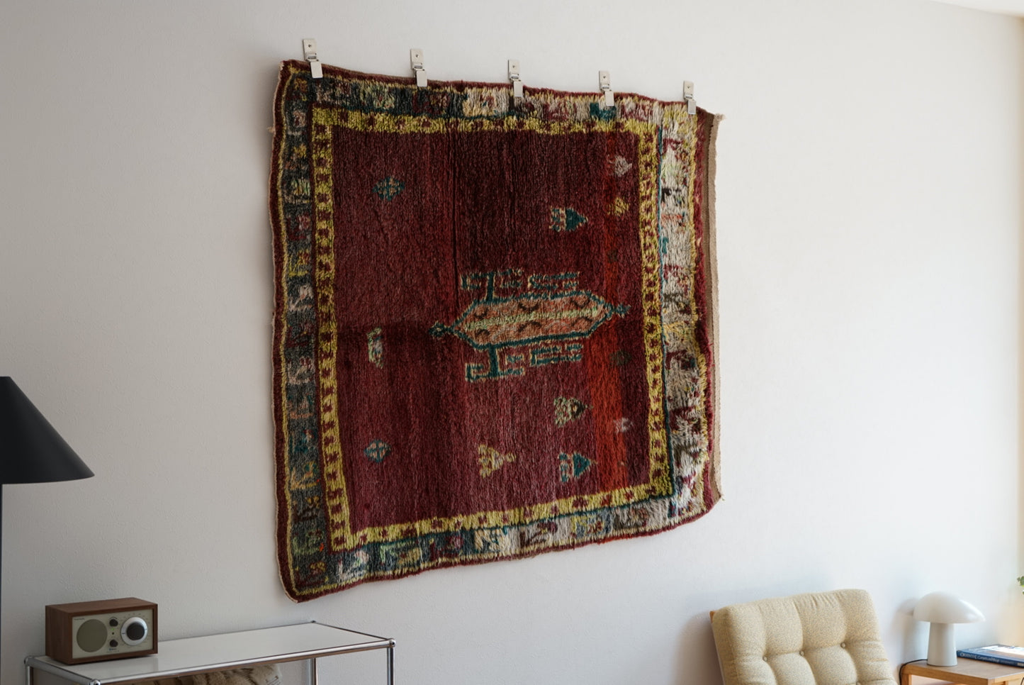 TRIBAL RUG TURKEY OLD OUSHAK 1965年代 154 × 133 cm No.TR25193