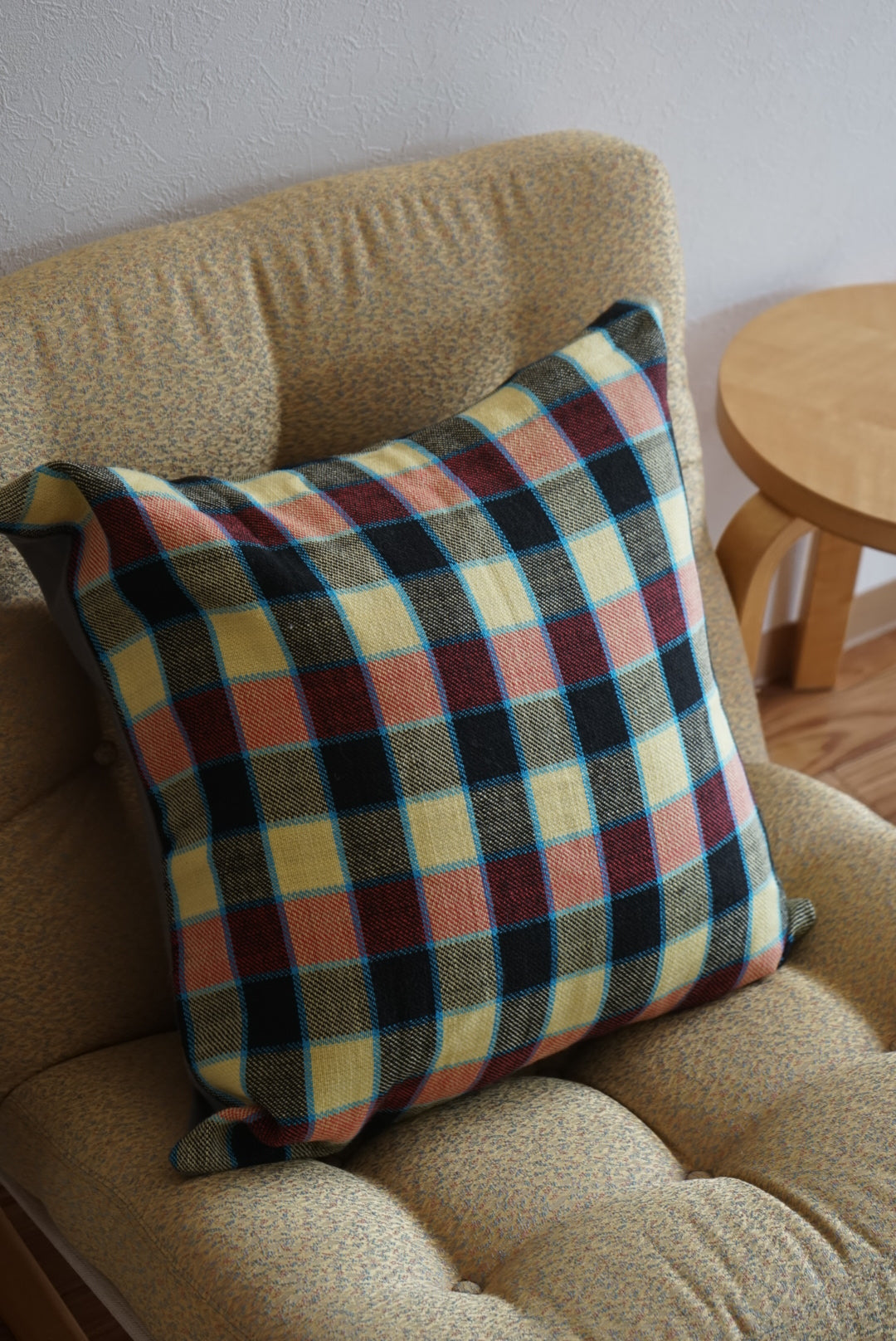Türkiye Old Cushion Cover Yellow Mix Cecker 50 × 50 cm No.TR25427