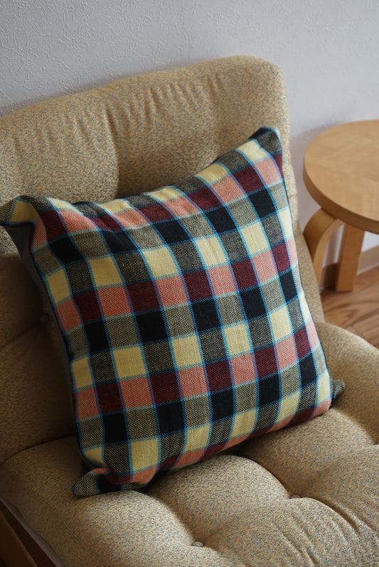 Türkiye Old Cushion Cover Yellow Mix Cecker 50 × 50 cm No.TR25427