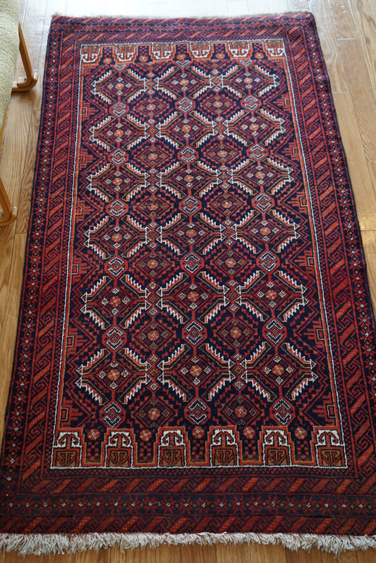 Afghanistan Old Baluch 1970年代 176 × 94 cm No.AF2507 / 国内送料無料・羊毛手織り絨毯