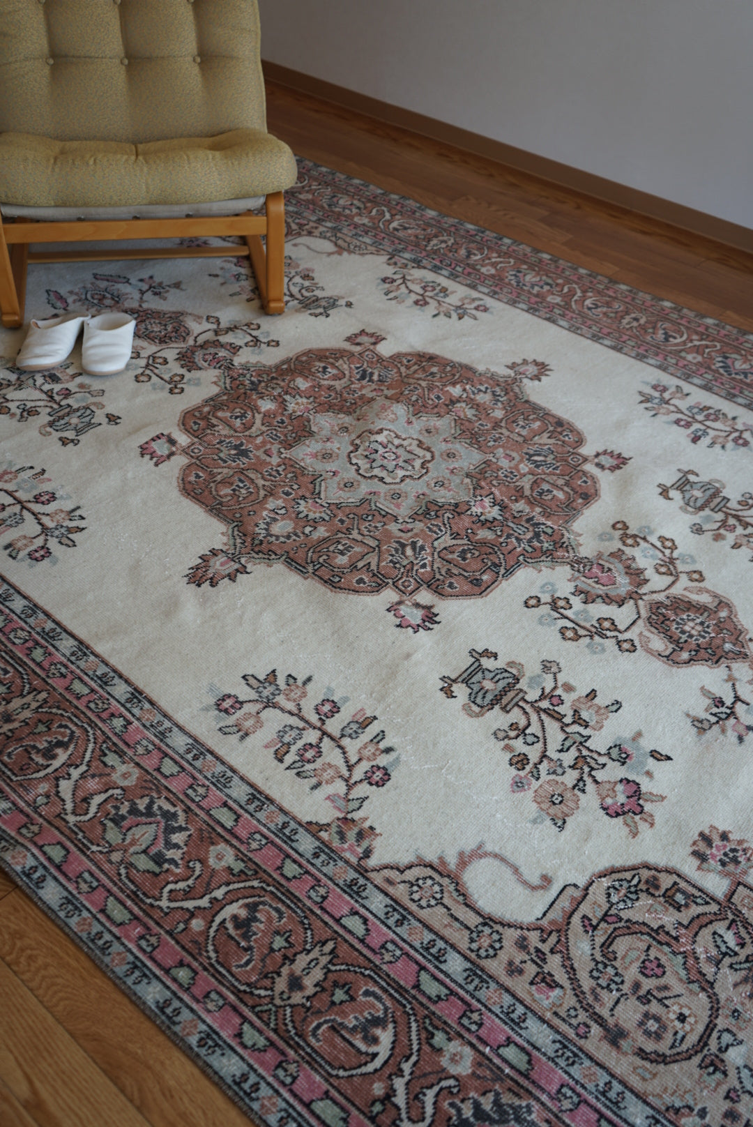 Türkiye Old Isparta Pink Beige 1950-1960年代 312 × 198 cm