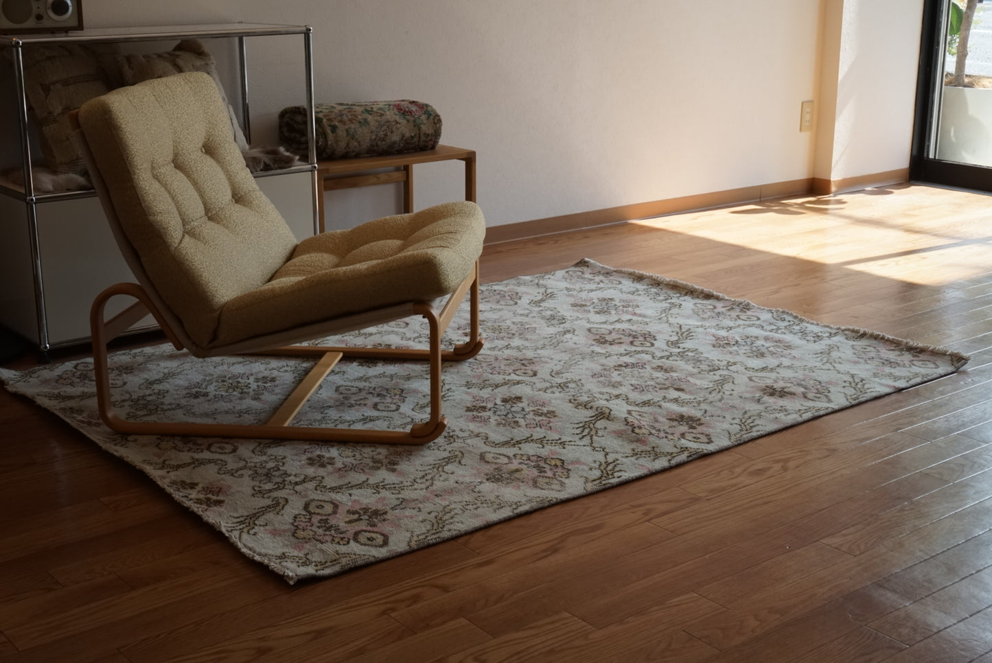 Türkiye Old Isparta Pink Flower 1970年代 179.5 × 134.5 cm No.TR25473