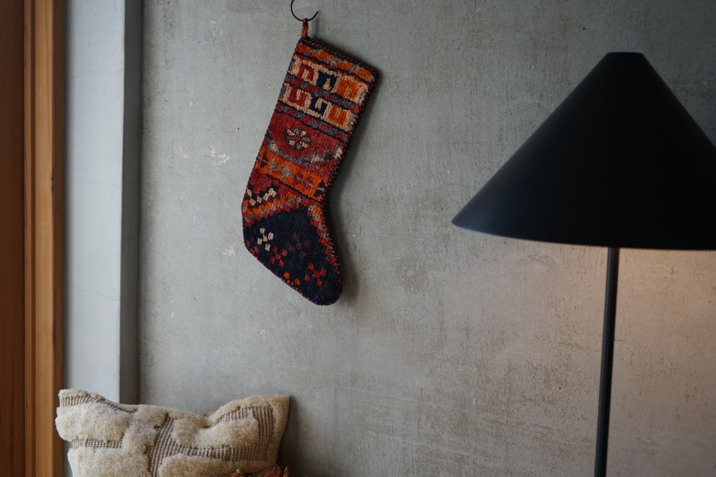 IRAN OLD-ANTIQUE CHRISTMAS SANTA SOCKS 39 × 25 cm NO.24