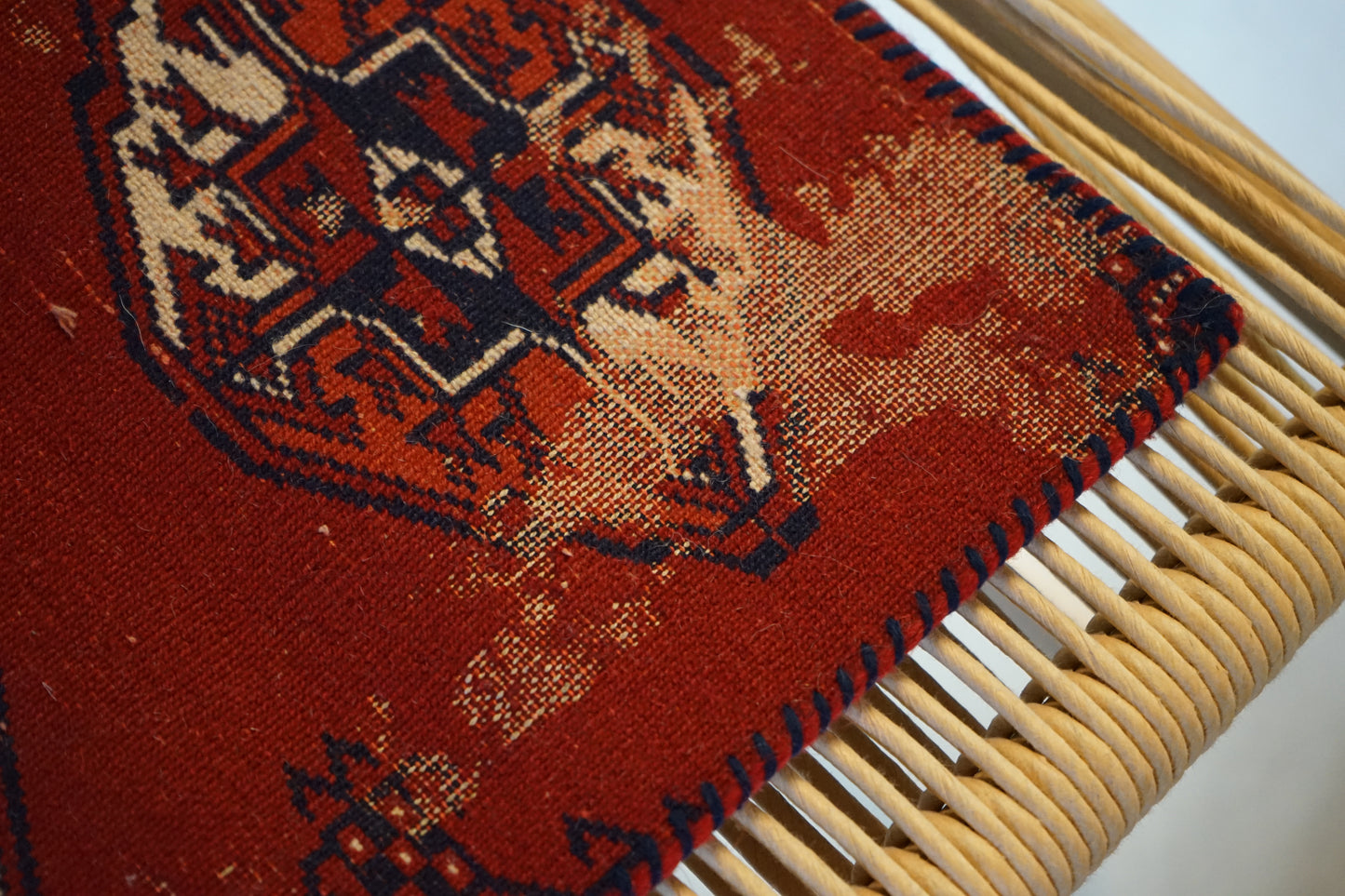 IRAN ANTIQUE TURKMEN RUNNER 1900年代 76.5 × 29 cm No.1