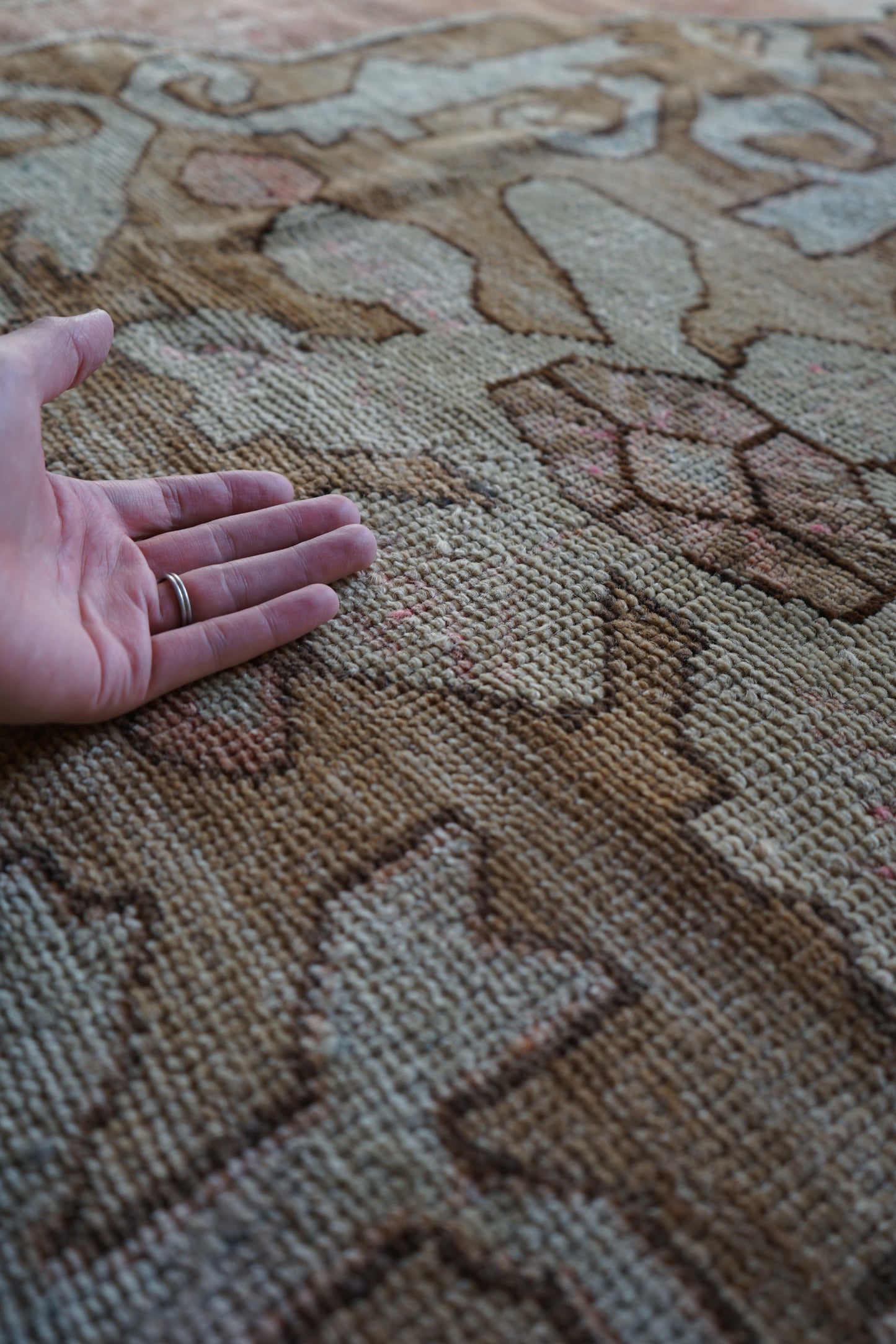 TURKEY OLD OUSHAK SALMON PINK 1970年代 286 × 162 cm No.TR25197