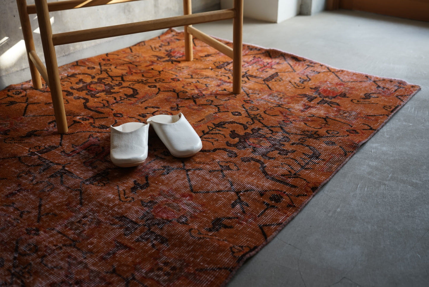 Türkiye Old Isparta Orange Over Dye 1970年代 202 × 113 cm No.TR25260