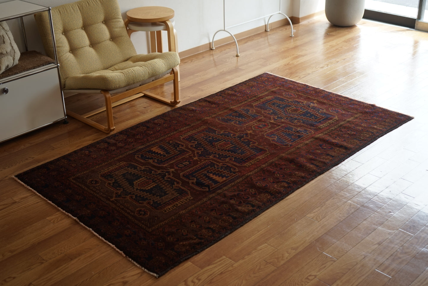 Afghanistan Old Baluch DarkBrown 1975年代 213 × 123.5 cm No.AF2527