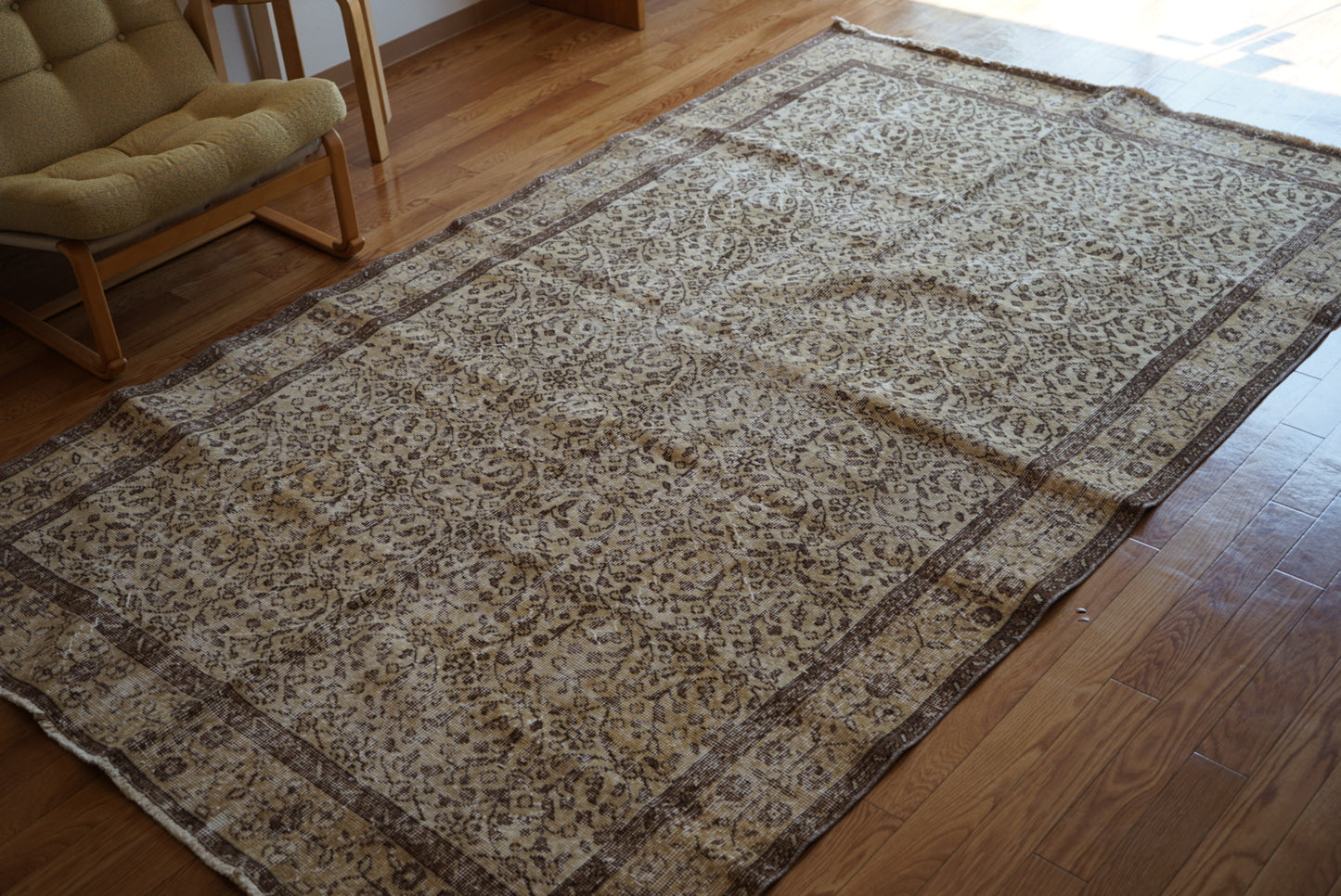 Türkiye Old Isparta Goldenbeige , Brown 1970年代 263 × 162 cm No.TR25404