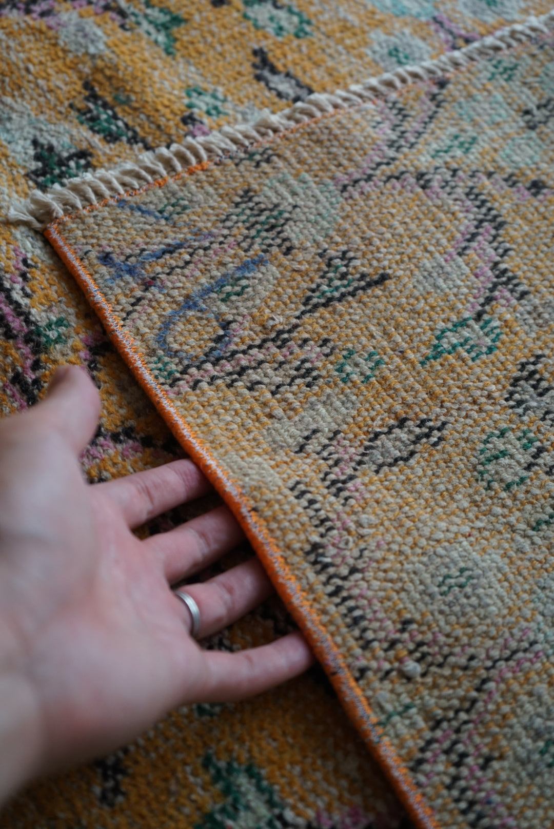 TURKEY OLD ISPARTA CALLOT ORANGE 1970年代 232 × 140 cm No.TR25149