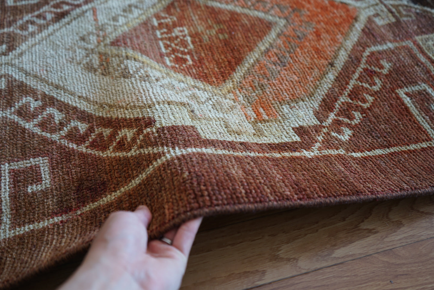 TURKEY VINTAGE ANATORIA BROWN 1980年代 256 × 155 cm No.TR25157