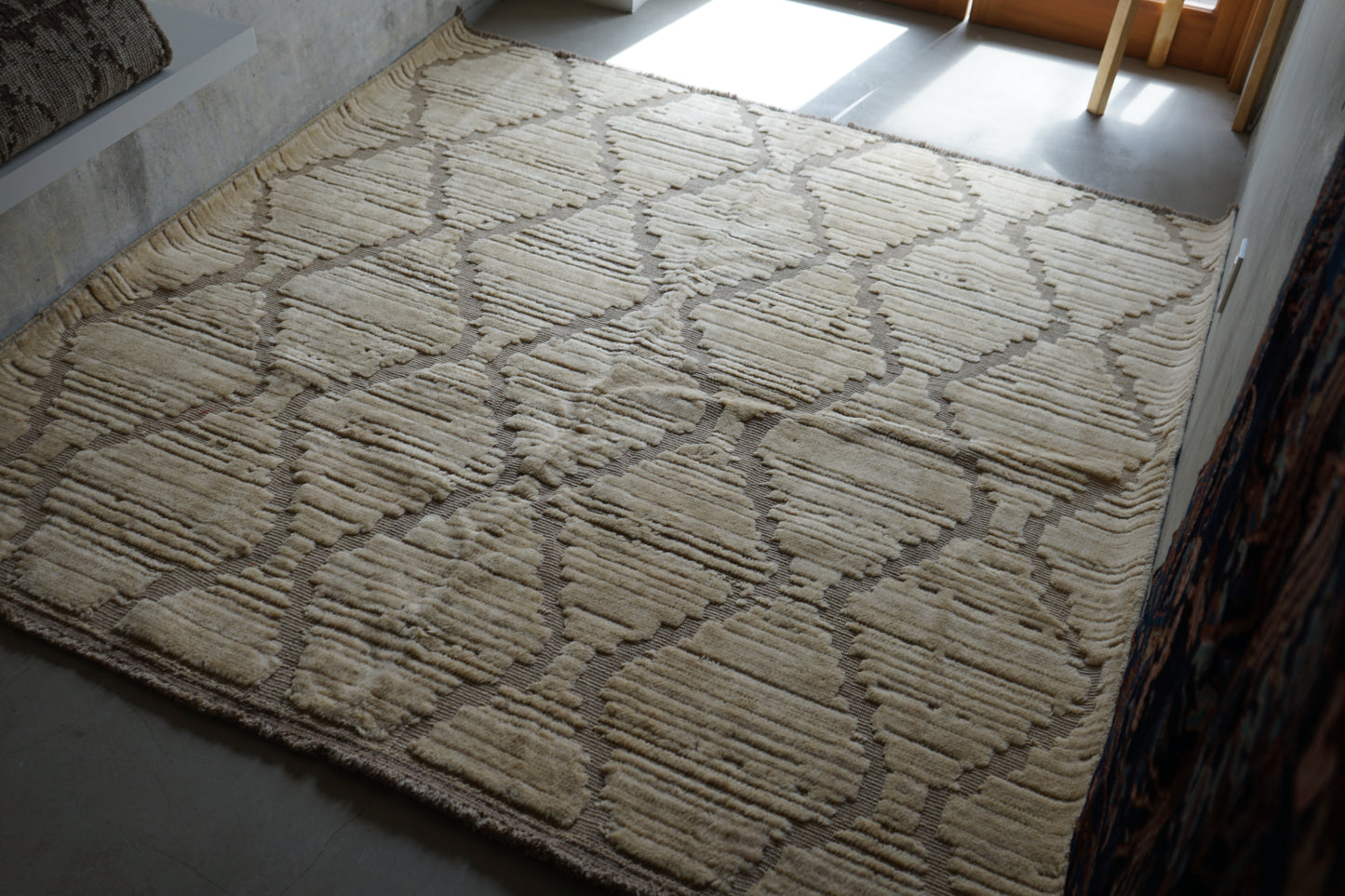 店頭販売 ORIGINAL IRAN QASHQAI KILIM LIVING SIZE " DIAMOND " 200 × 200 cm