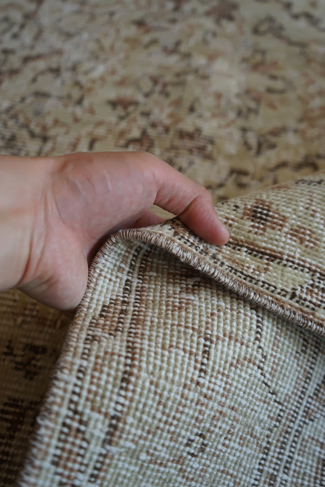 Türkiye Old Isparta Medallion Sweet Beige 1960年代 262.5 × 159.5 cm No.TR25401