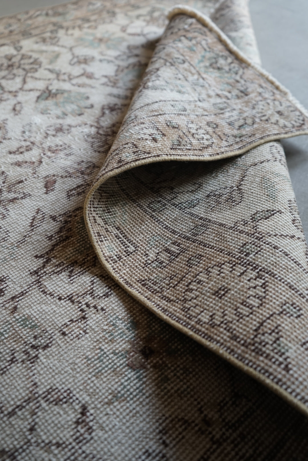 Türkiye Old Isparta Beige , Ice Blue 1970年代 203 × 110 cm No.TR25251