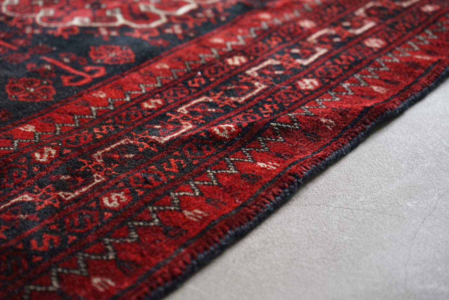 Afghanistan Old Turkmen Rich Black 1960年代 180 × 100 cm No.AF2519