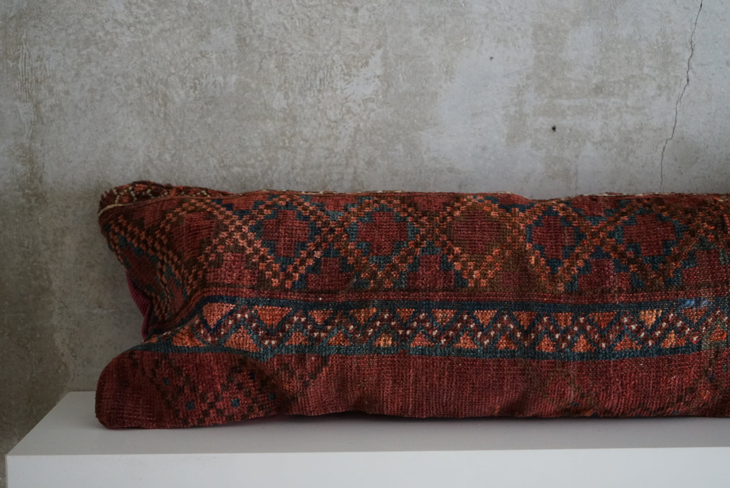 IRAN ANTIQUE TURKMEN CUSHION COVER 1820年代 80×29cm