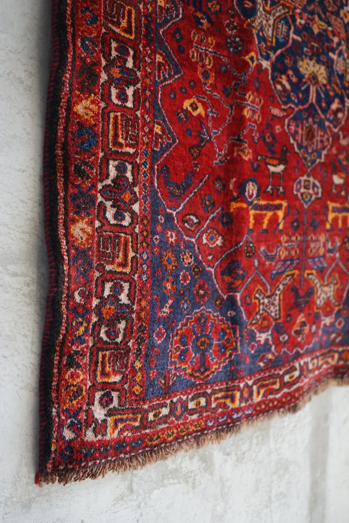 IRAN ANTIQUE SHIRAZ QASHQAI "THE KHANS" 1840-1860年代 155 × 110 cm