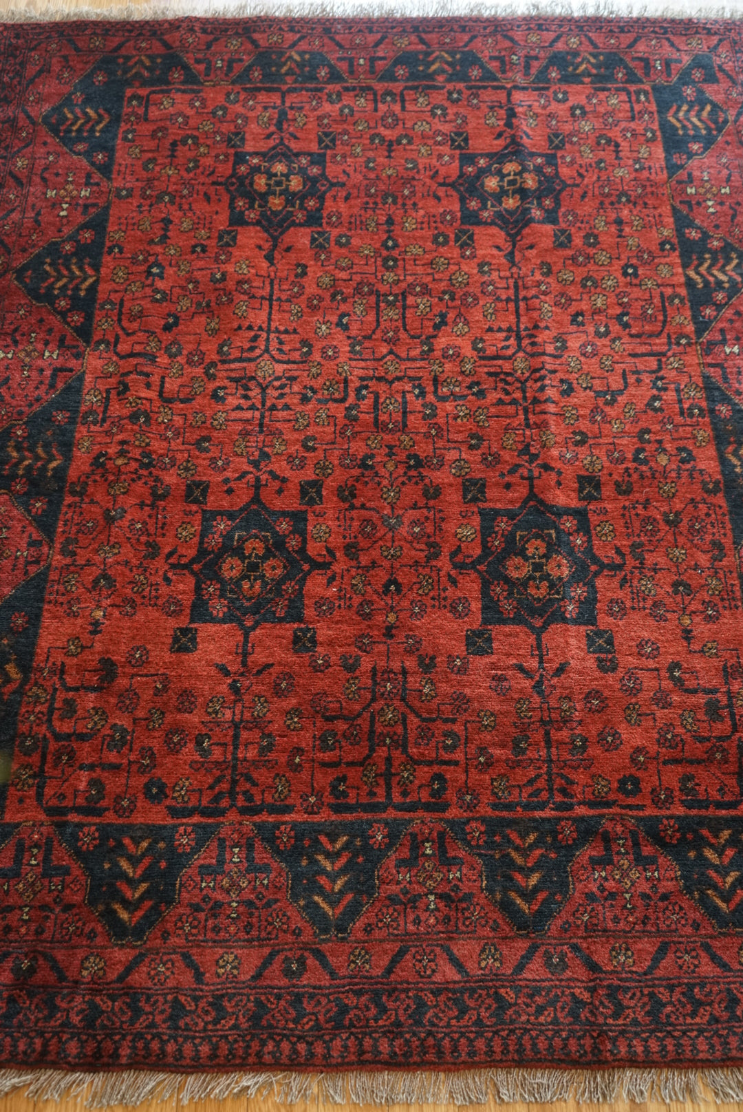 Afghanistan Old Turkmen RichRed 1970年代 177.5 × 142.5 cm No.AF2524