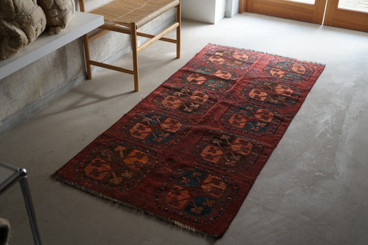 IRAN ANTIQUE TURKMEN ERSARI 1820年代 180 × 87 cm