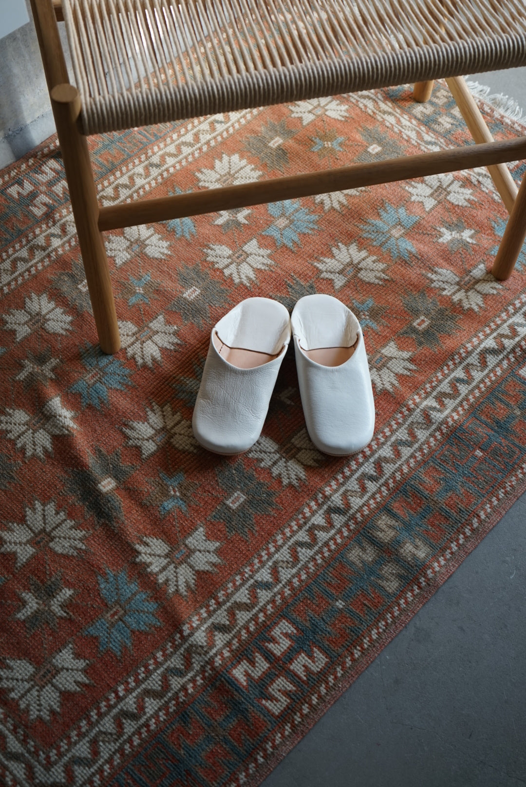 Türkiye Old Oushak Orange 1970-1980年代 133 × 89 cm No.TR25261