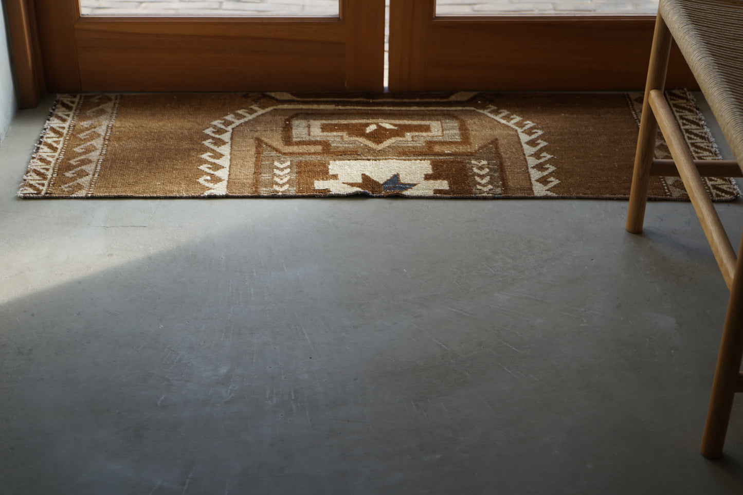 TURKEY OLD BROWN RUNNER SMALL SIZE 1970年代 130 × 43 cm No.TR25218