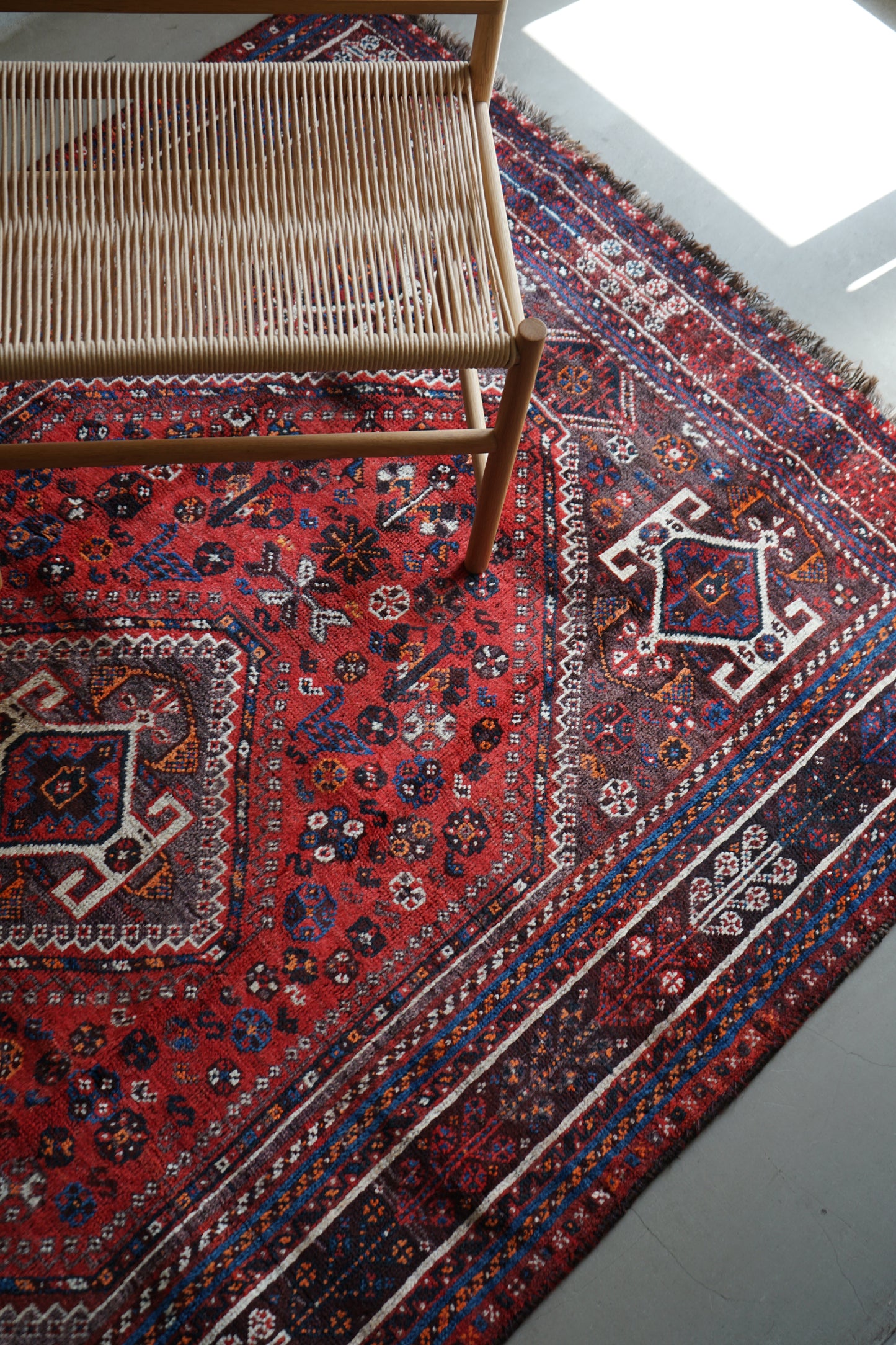 店頭販売 IRAN ANTIQUE SHIRAZ QASHQAI 1860年代 222 × 148 cm