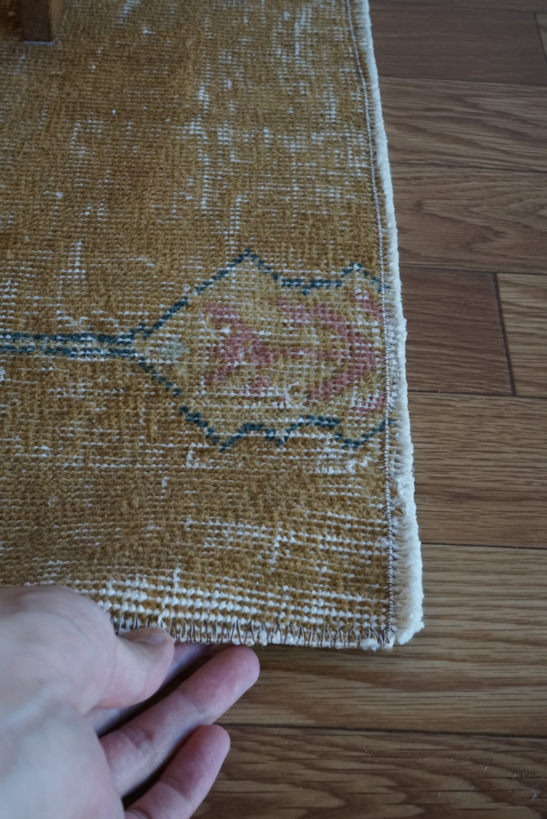Türkiye Old Oushak Beige , Brass 1970年代 85 × 70 cm No.TR25479 / 国内送料無料
