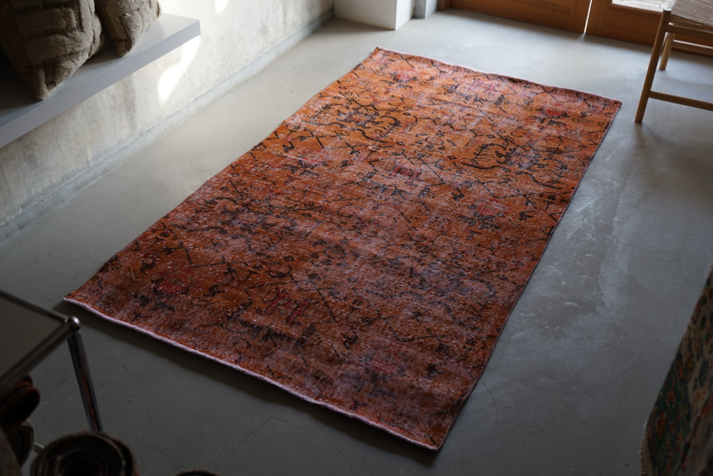 Türkiye Old Isparta Orange Over Dye 1970年代 202 × 113 cm No.TR25260