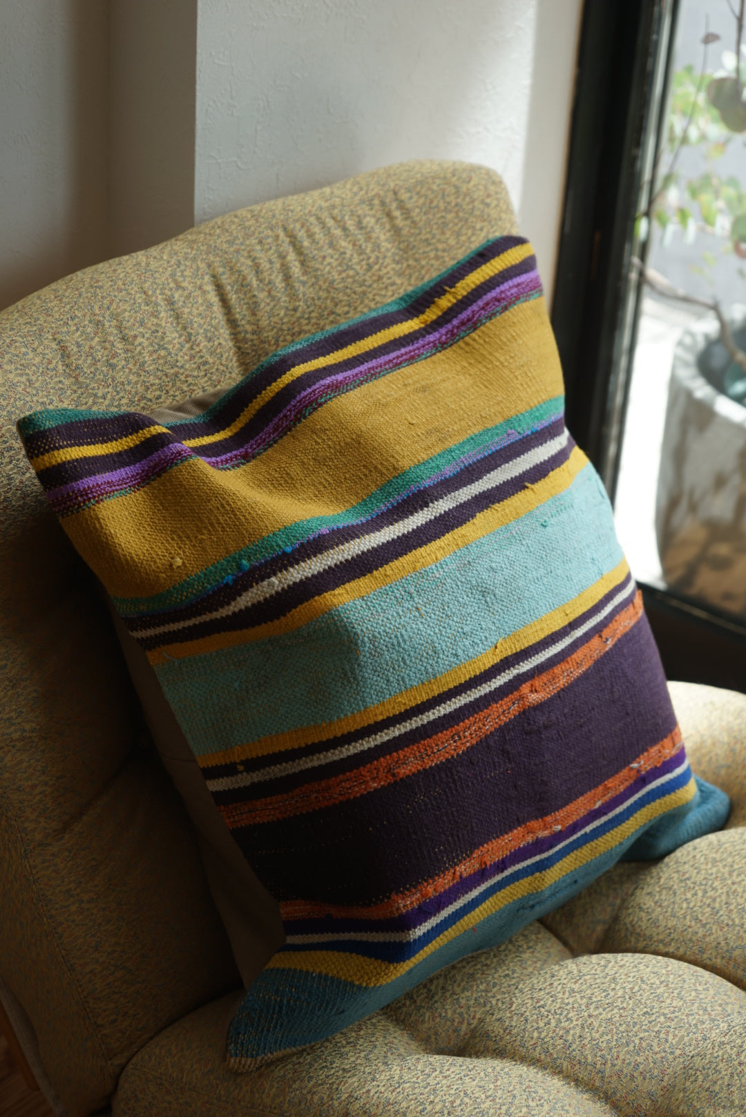 Türkiye Old Kilim Cushion Cover Mix Color 50.5 × 50.5 cm No.TR25432