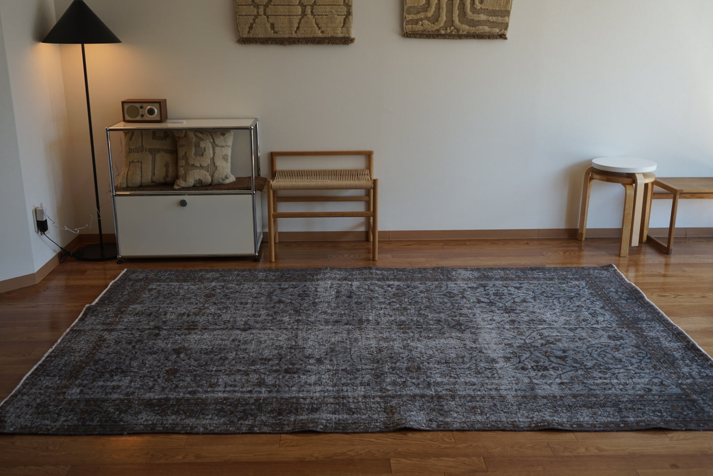 Türkiye Old Isparta Gray , Brown Overdye 1960年代 259 × 162.5 cm No.TR25403