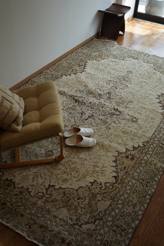 Türkiye Old Isparta Yellow 1960年代 280.5 × 168 cm No.TR25379