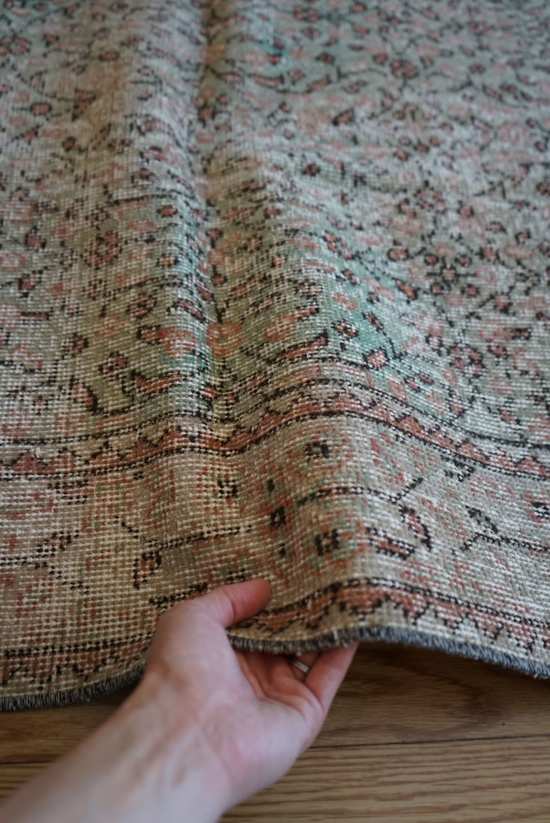 Türkiye Old Isparta Beige , Green 1970年代 203.5 × 114.5 cm No.TR25431