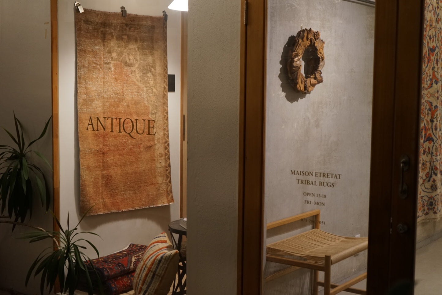 Türkiye Old Oushak Orange Prayer Small size 1970年代 129 × 81 cm No.TR25237