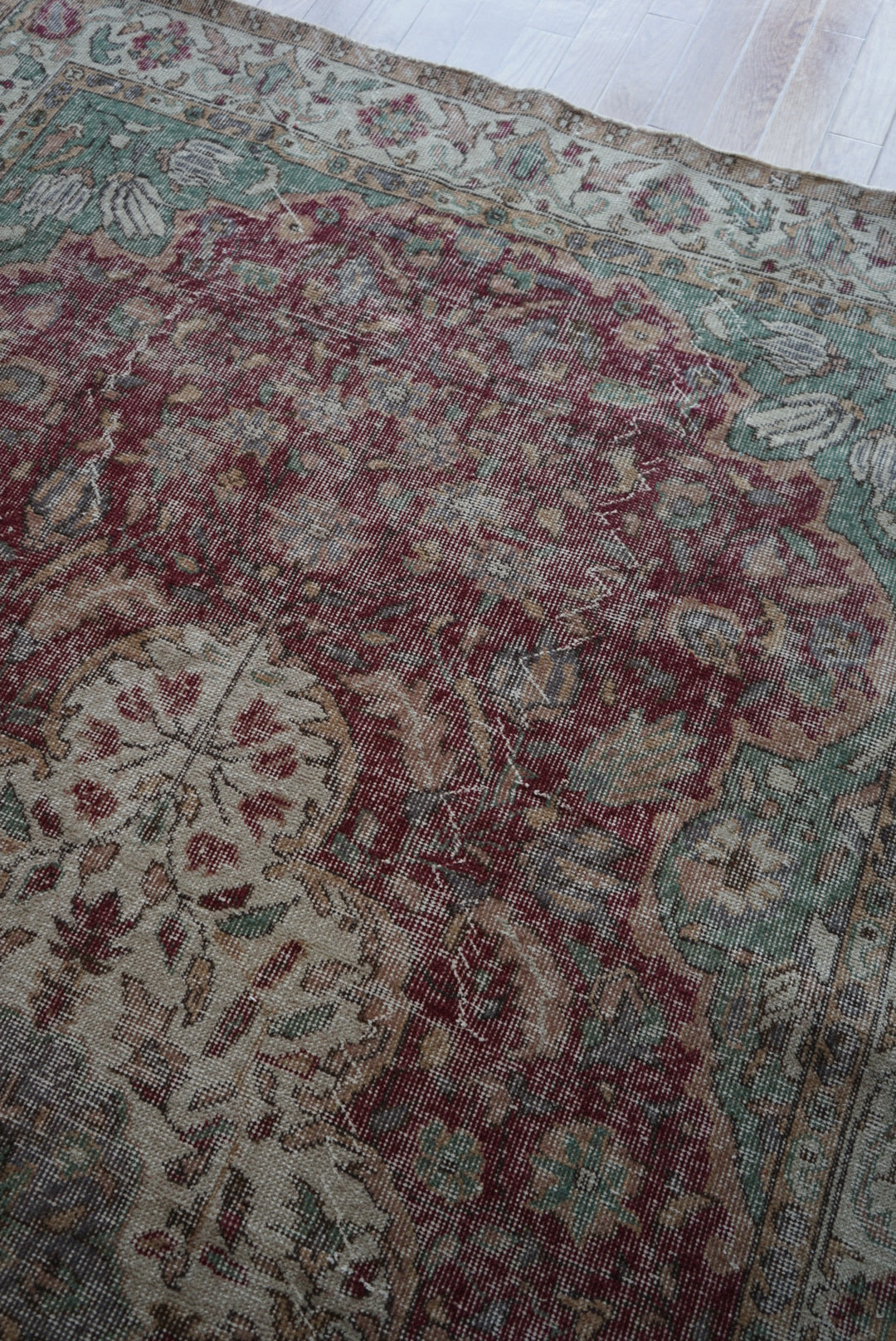 Türkiye Old Isparta Medallion Red , Green 1960年代 283 × 172 cm No.TR25383