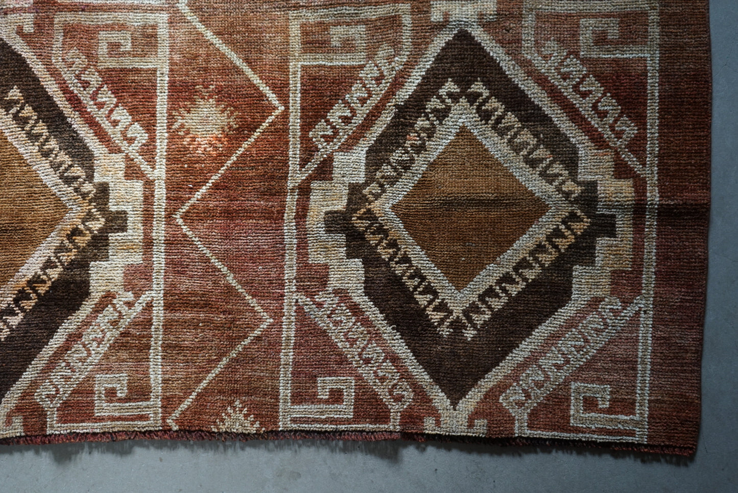 TURKEY VINTAGE ANATORIA BROWN 1980年代 256 × 155 cm No.TR25157