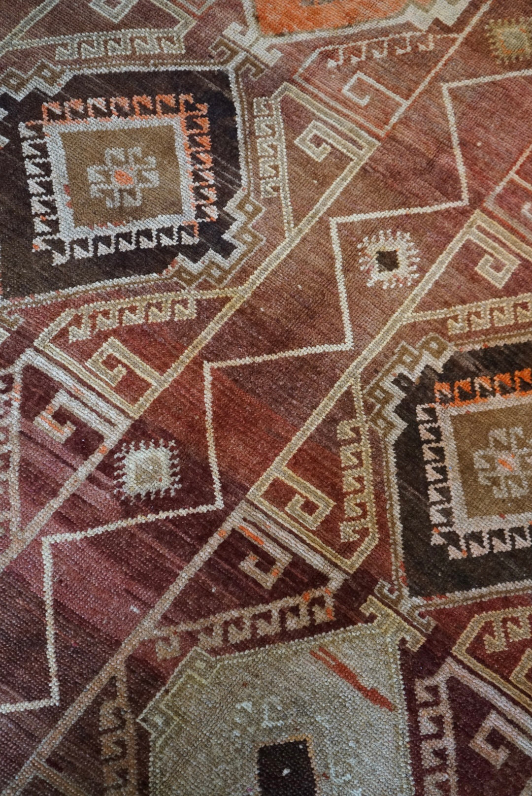 TURKEY VINTAGE ANATORIA BROWN 1980年代 256 × 155 cm No.TR25157