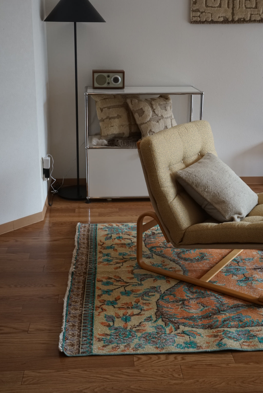 Türkiye Old Isparta Orange , Beige , Blue 1970年代 278 × 130.5 cm No.TR25503 / 国内送料無料