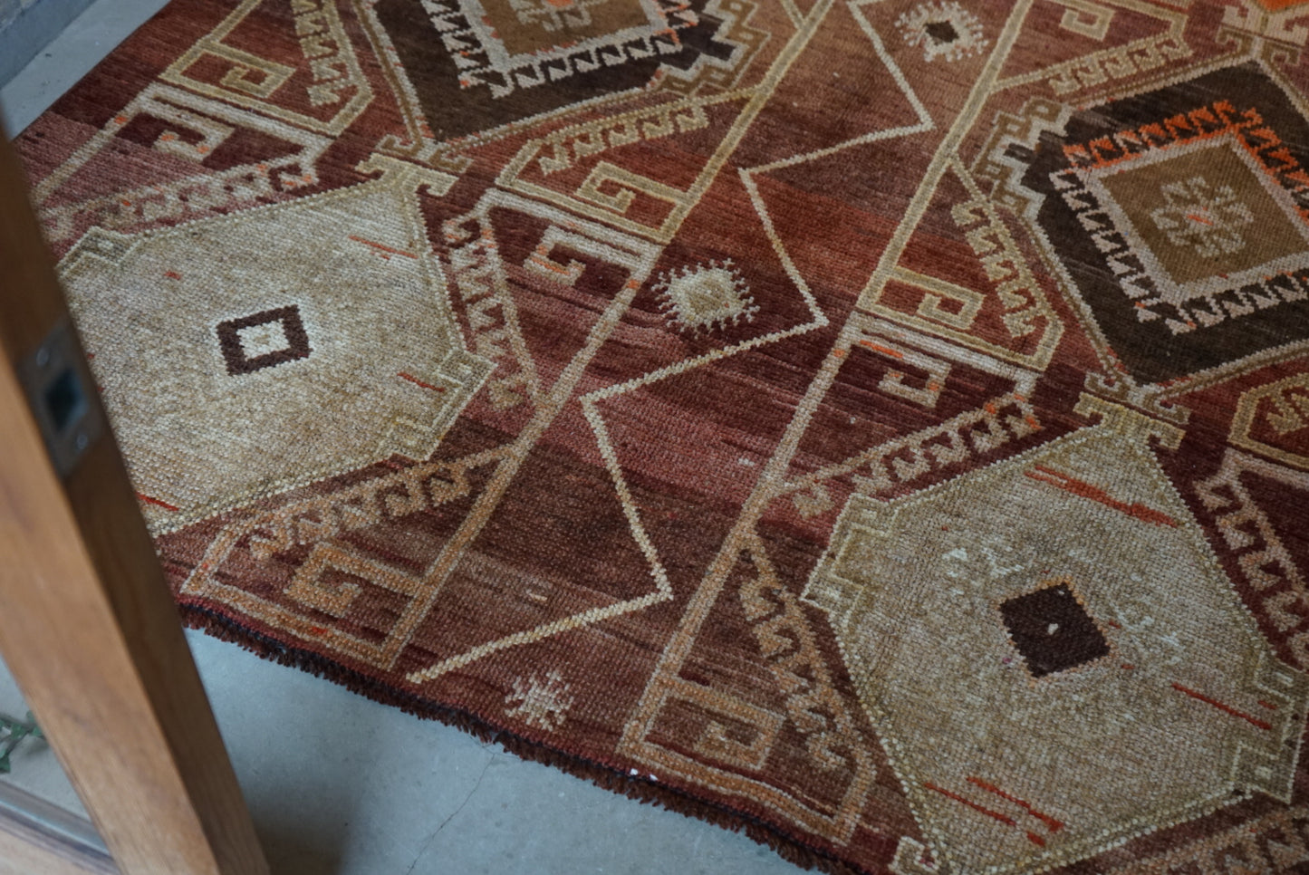 TURKEY VINTAGE ANATORIA BROWN 1980年代 256 × 155 cm No.TR25157