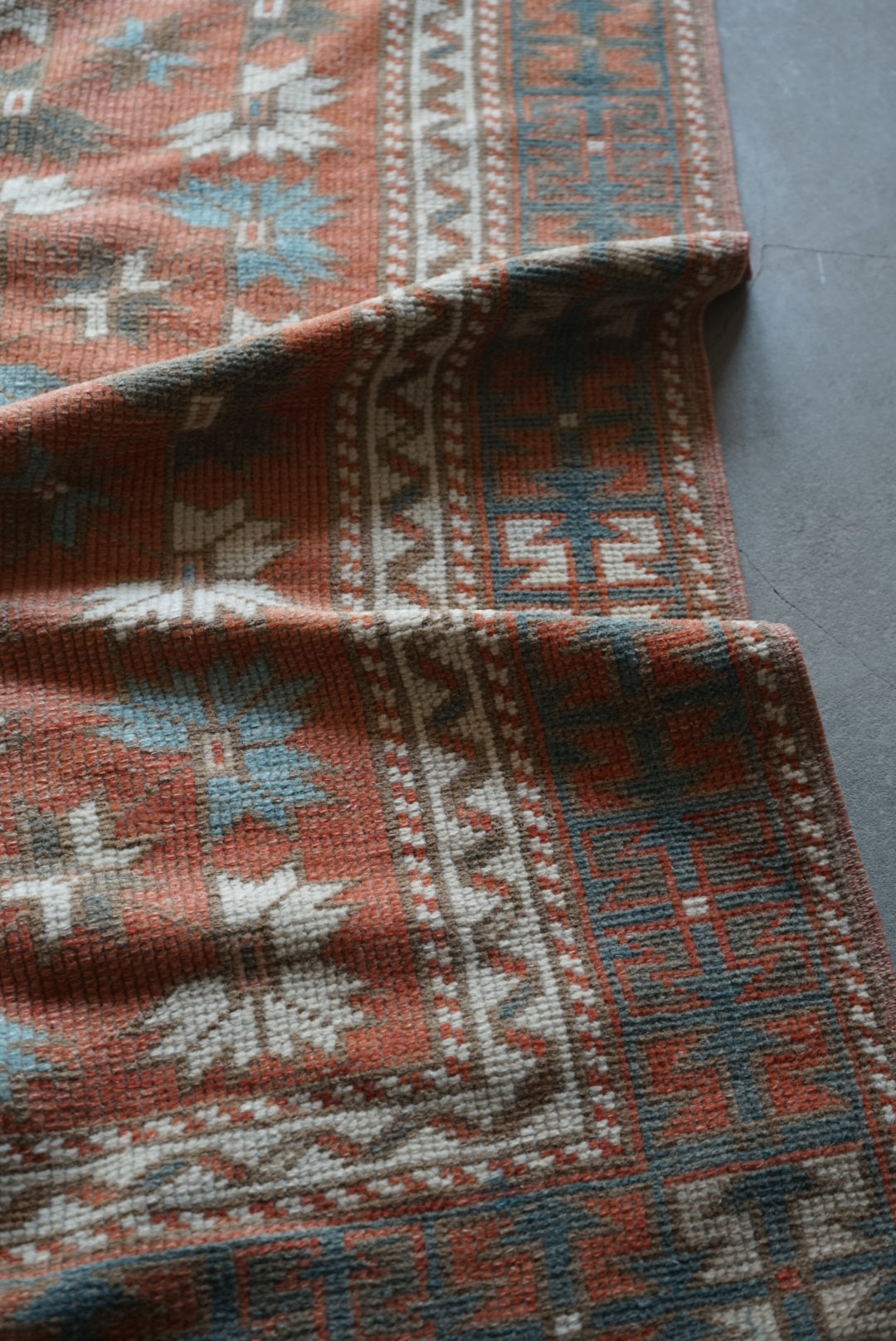 Türkiye Old Oushak Orange 1970-1980年代 133 × 89 cm No.TR25261