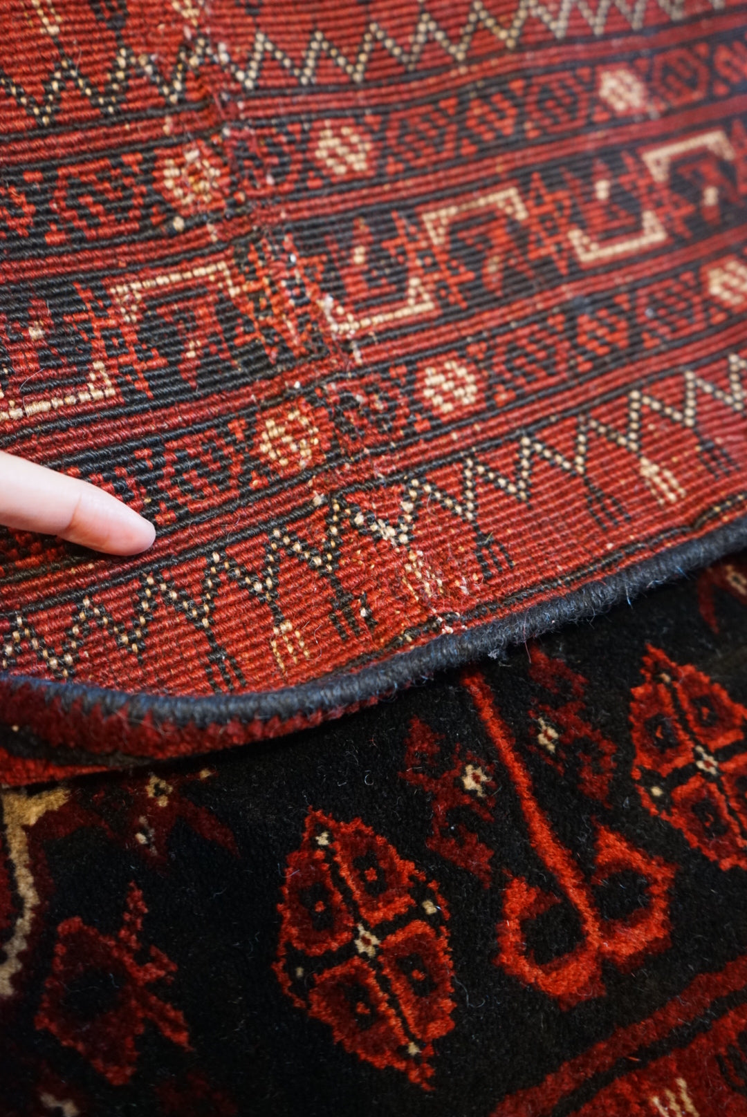 Afghanistan Old Turkmen Rich Black 1960年代 180 × 100 cm No.AF2519