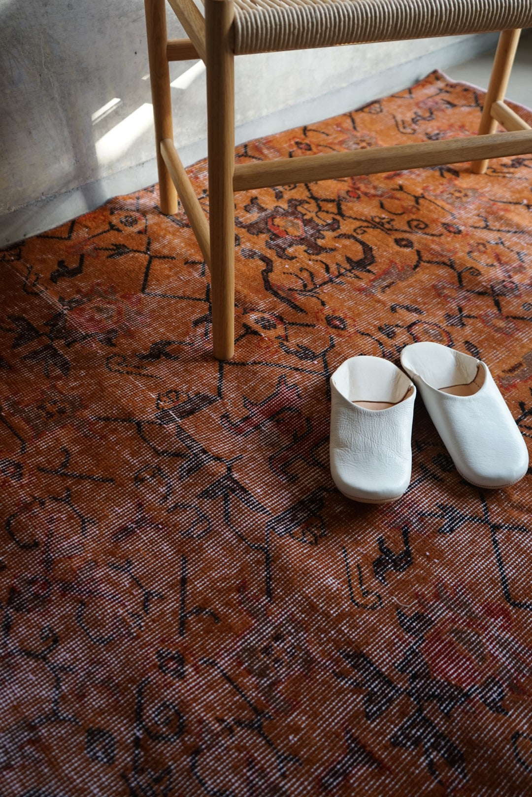 Türkiye Old Isparta Orange Over Dye 1970年代 202 × 113 cm No.TR25260